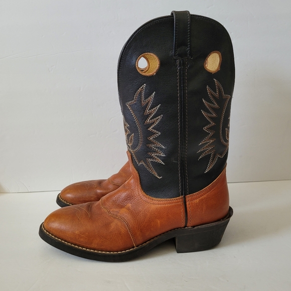 Quality Leather Oil & Chemical Resistant Work Western Cowboy Boots Size 10M - Picture 3 of 9